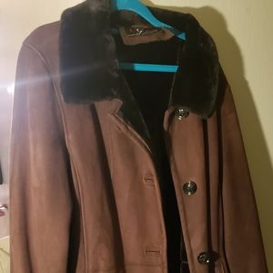 Faux Shearling long warm coat.